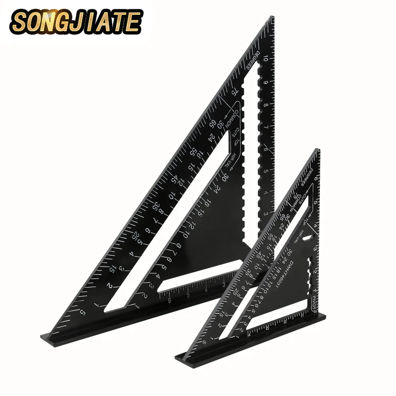 Треугольная измерительная линейка SONGJIATE 7 дюймов/12 дюймов угловая из
