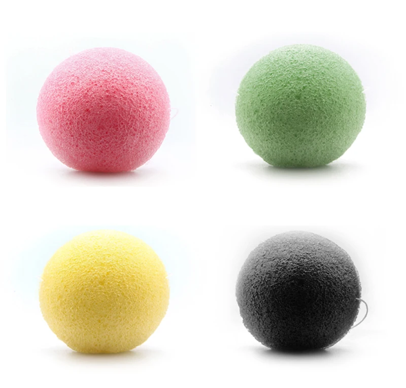 Konjac моющая губка для лица очищающая пенящаяся пуховка мягкий очиститель пор кожи для лица натуральные растительные волокна очищающие подушечки для лица Уход за кожей