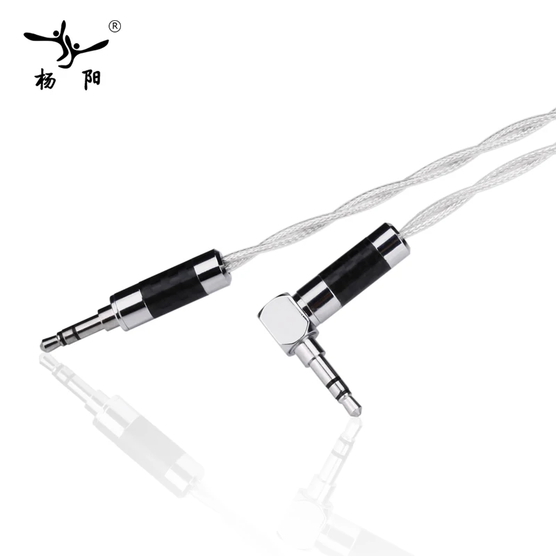 Кабель AUX YYAUDIO Hi-Fi с 3 5 мм на чистый серебристый основной кабель прошивкой экран