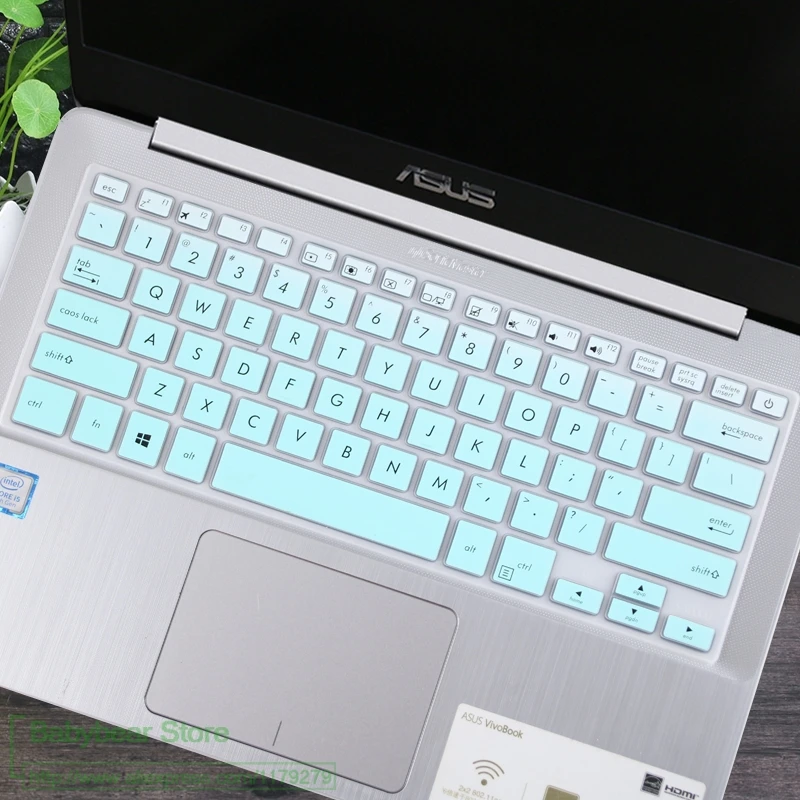 fademint Клавиатура протектор кожного покрова 14 дюймов для ноутбука Asus Vivobook E406Sa A407Ub X411U X411Uf Pu404U X405Ur A407Ub R421 S410 X411 X407 - Цвет: fademint