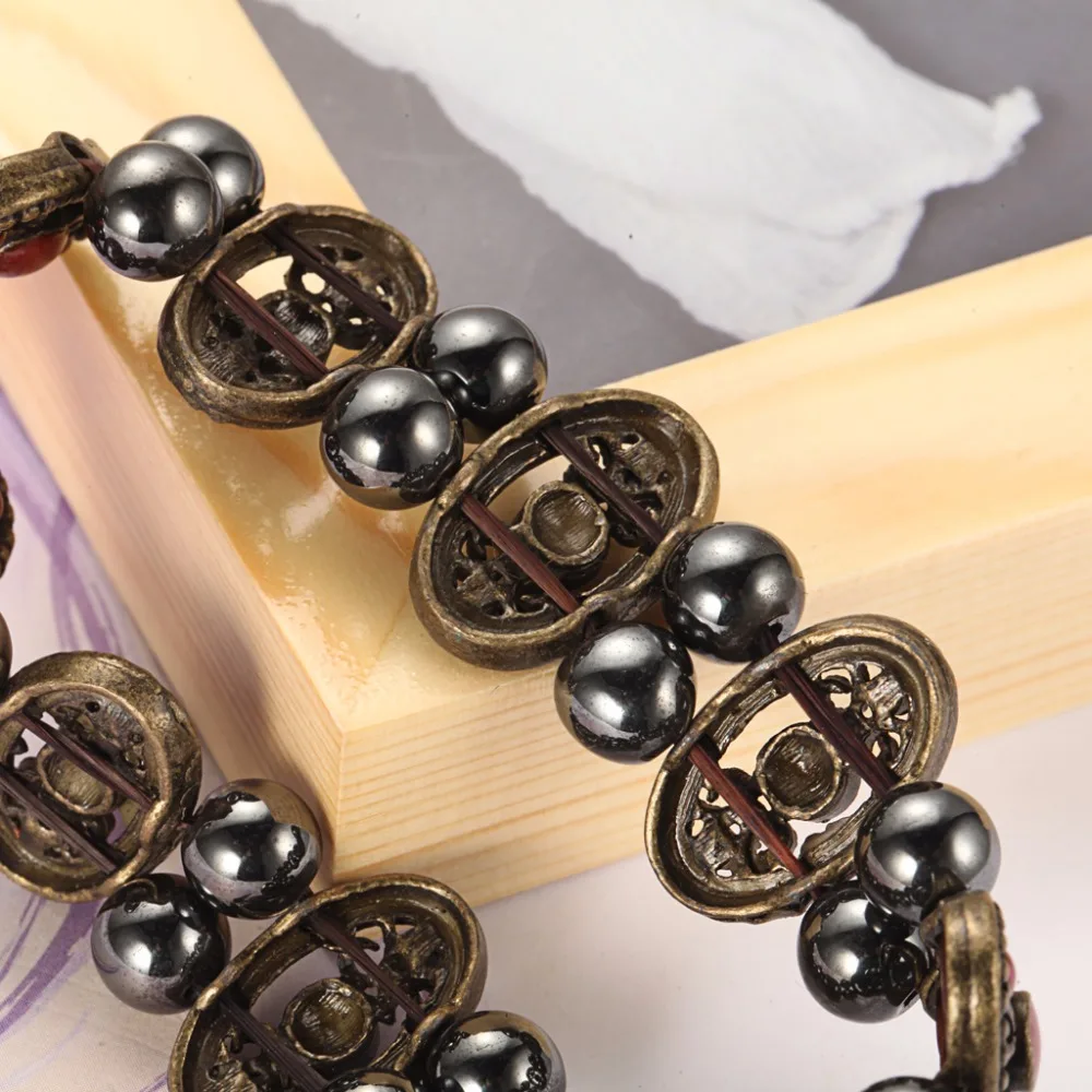 2019 винтажные женские и мужские гематитовые браслеты модные здоровья ювелирные