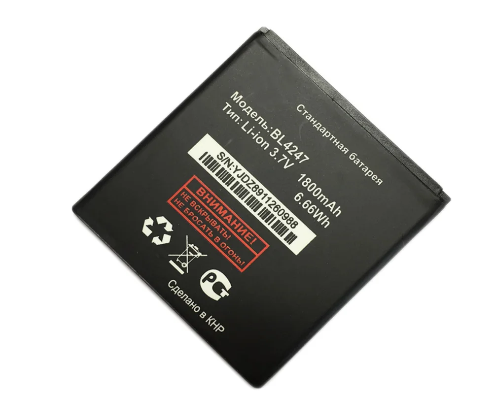 ISUNOO 5 шт./лот 1800 мАч высокое качество BL4247 Аккумулятор для fly IQ442 Batterij