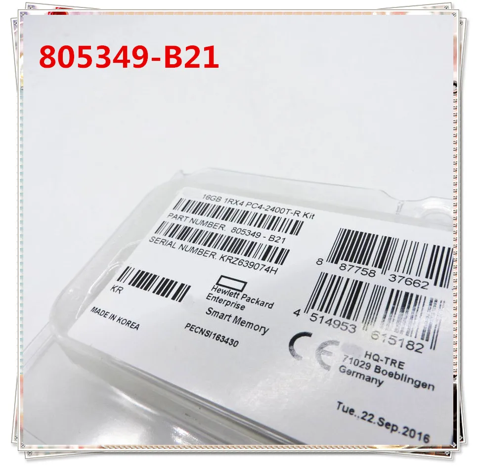 Новый и оригинальный для 805349-B21 809082-091 16G 1RX4 PC4-2400T DDR4 | Электроника