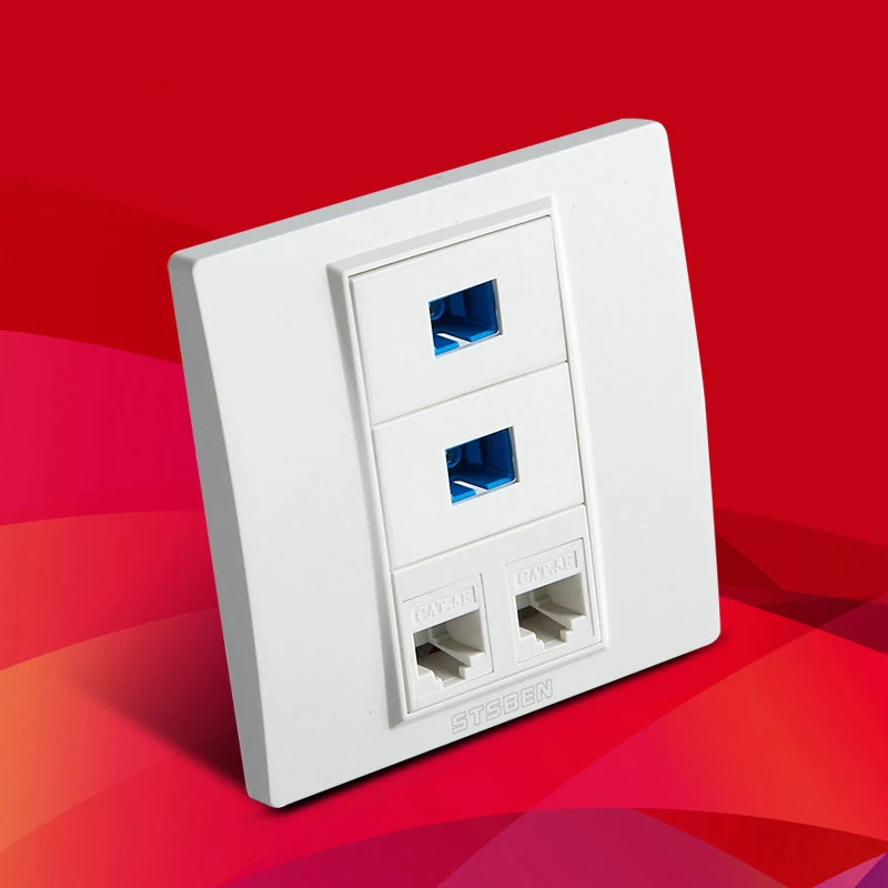 Двойной Порт CAT6 RJ45 Ethernet модуль и двойной порт волоконно оптический интерфейс SC