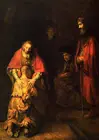 Rembrandt: The Return of the Prodigal Son SILK плакат декоративной живописи 24x36inch