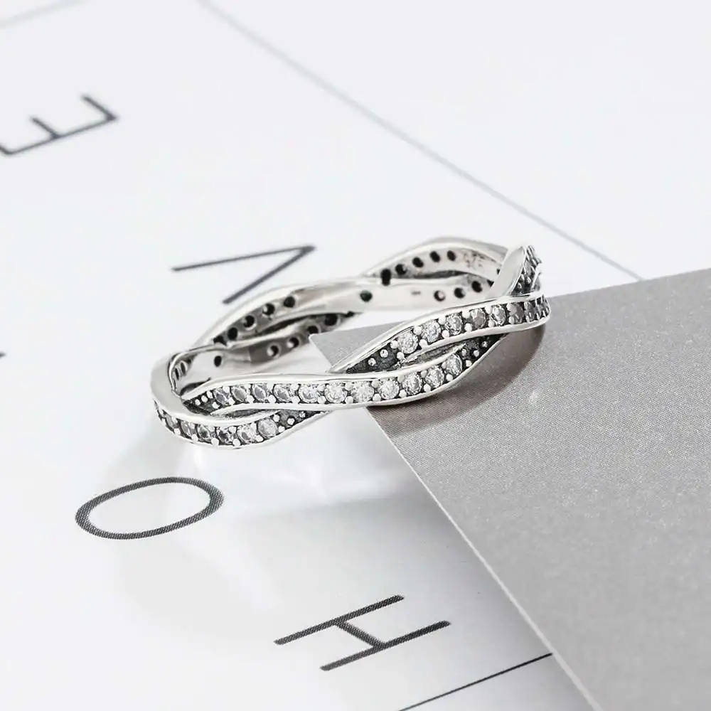 Женское кольцо из серебра 925 пробы в виде обмотки|fashion rings for women|rings womenring |