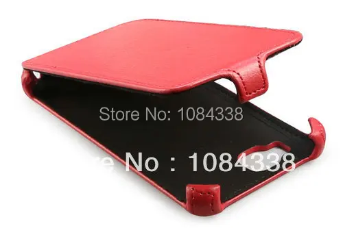 Natural Leather Case Cover Heat Setting Smooth for Fly IQ4411 Energie 2 Red |