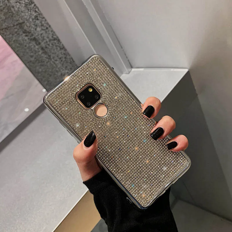 Luxury Diamond Phone Case For Huawei Mate 20 Pro Glitter cases 10 P20 Nova 2S Plating TPU Soft Cover Back |