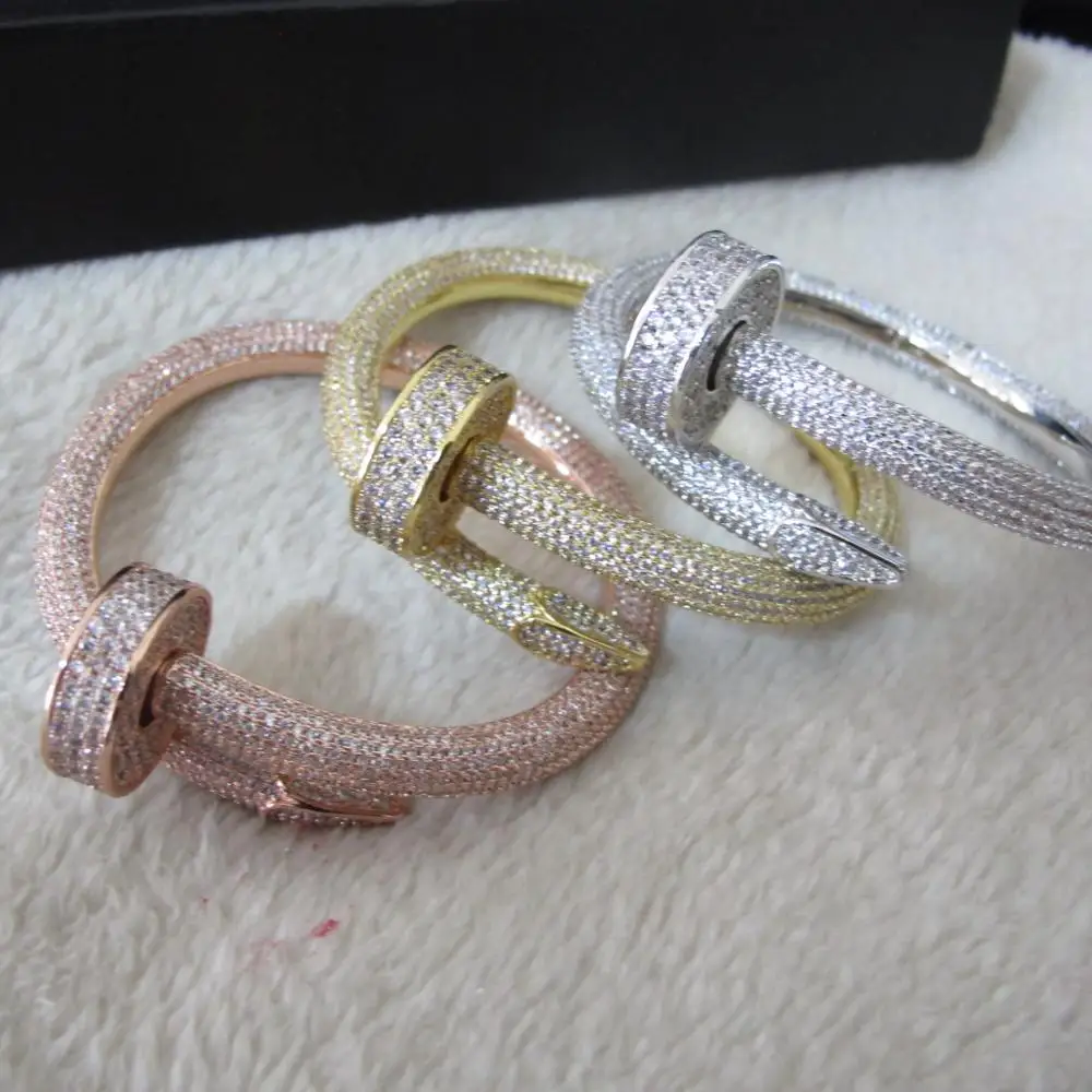 Дизайнерский Модный кубический цирконий bijoux femme 925 серебряный браслет ювелирные браслеты для женщин