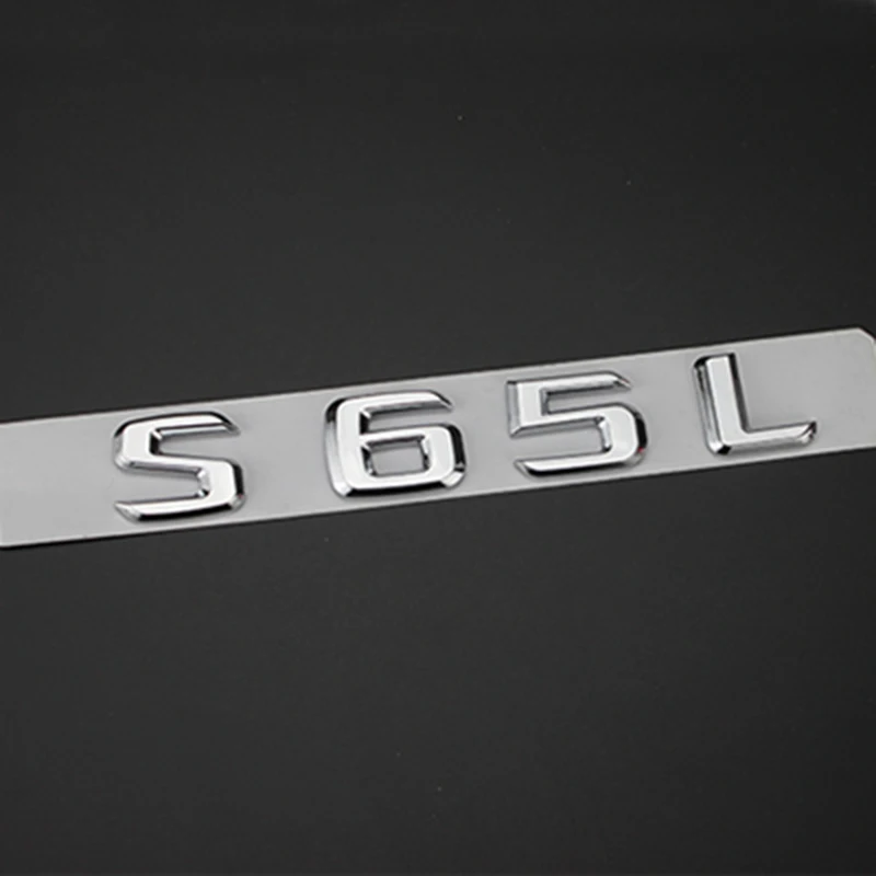 DIY хромированная эмблема с буквенным номером для Mercedes Benz AMG S63L S65L C43 C63S E63S E43 E63S S65L модель БАГАЖНИКА АВТОМОБИЛЯ именная наклейка старый - Цвет: Old S65L