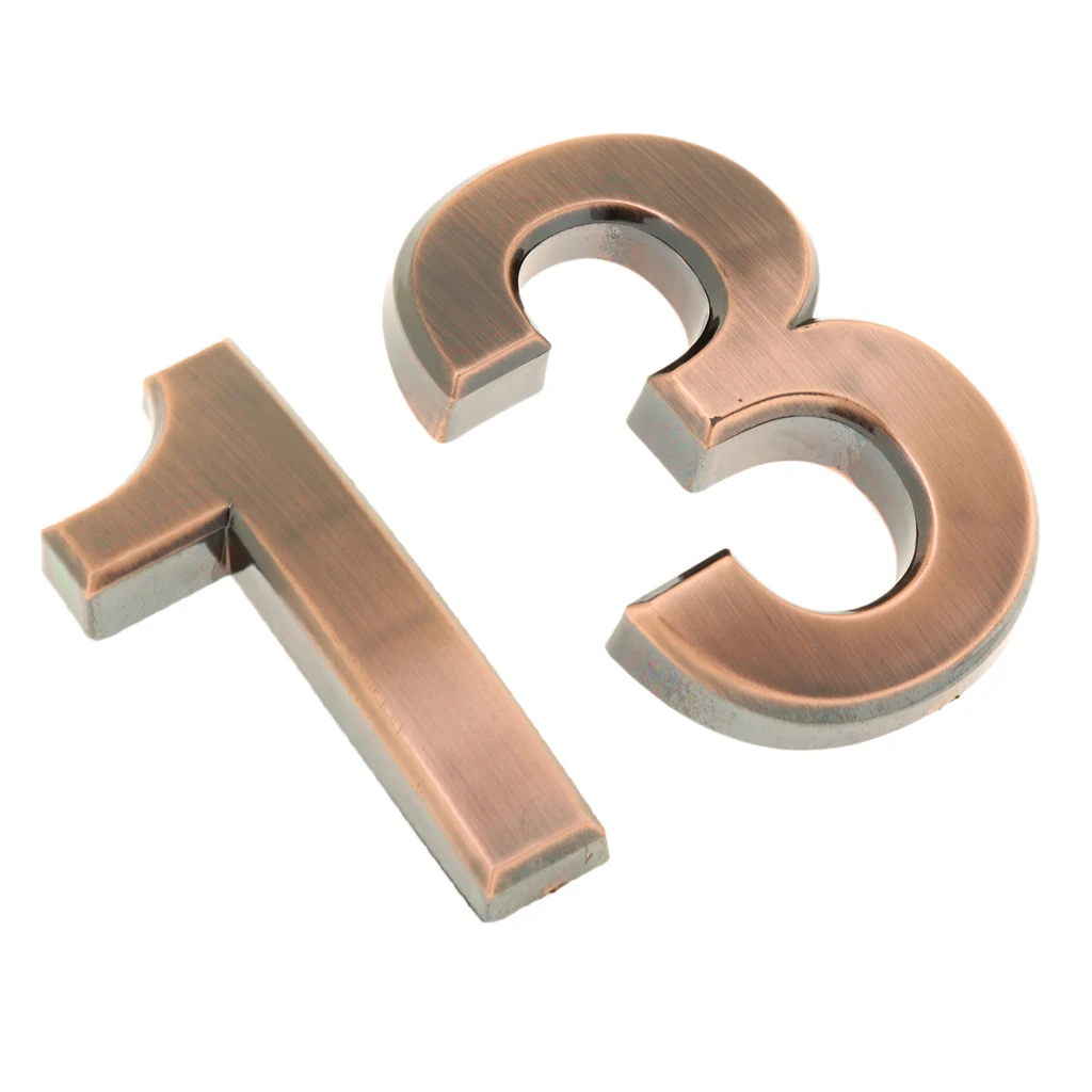 No.1&amp 3 ABS Sticker Address Plaque Sign House Hotel Door Number Digits Plate | Дом и сад