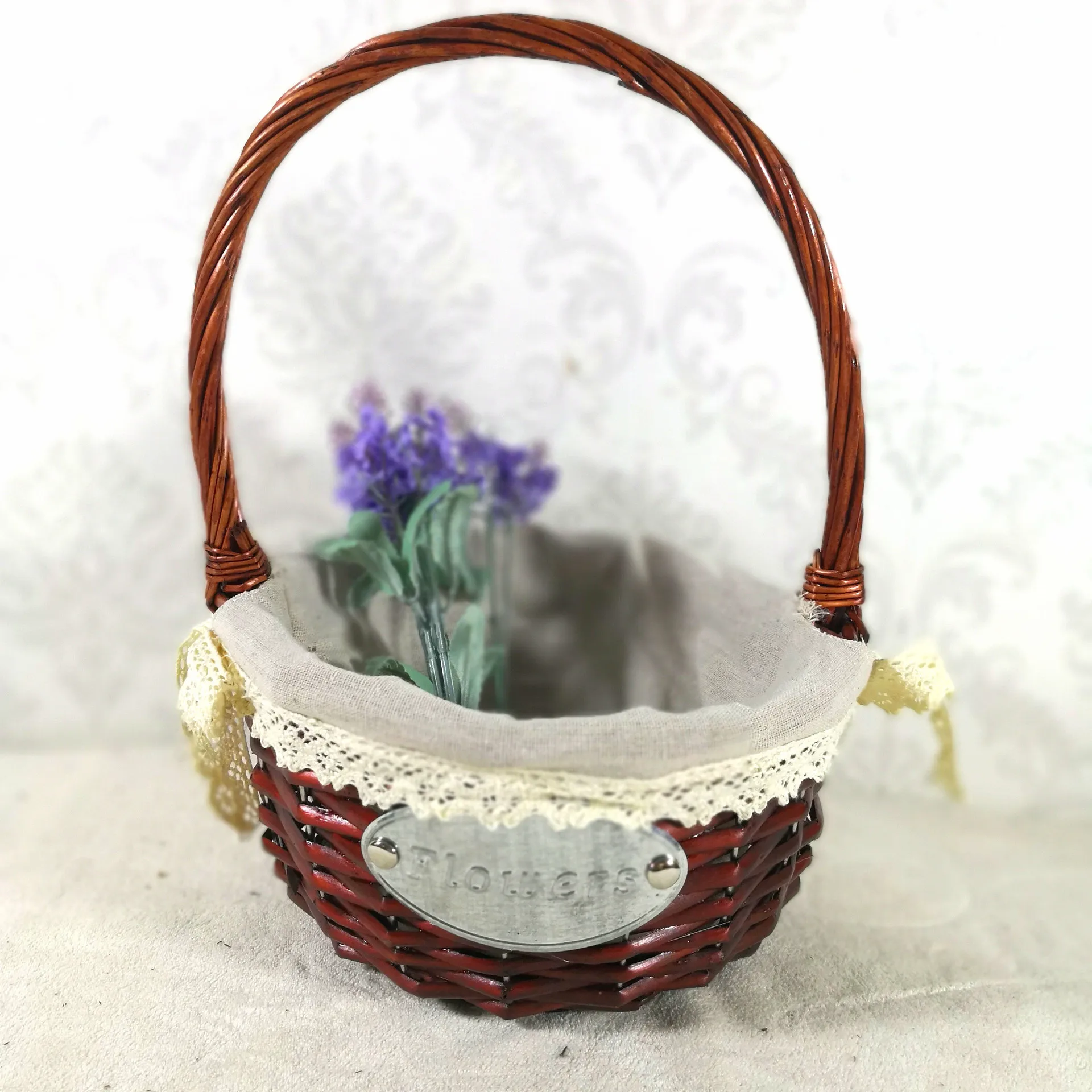 Seagrass плетеная корзина из ротанга Складной Подвесной цветочный горшок плантатор