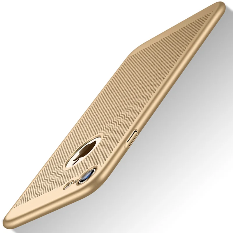 Gold Ультратонкий Жесткий Чехол Для Телефона iPhone 6 s 6s 7 8 Plus 11 Pro Xs Max XR X 5 5S SE 6Plus 6s Plus 7Plus 8 Plus дышащий матовый чехол - Цвет: Gold