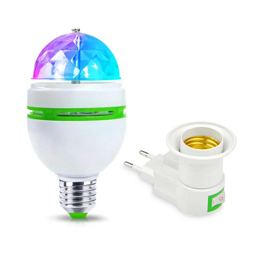 110 В 220 3 Вт E27 RGB светодиодный светильник 85 265 в для сцены на Рождество Авто