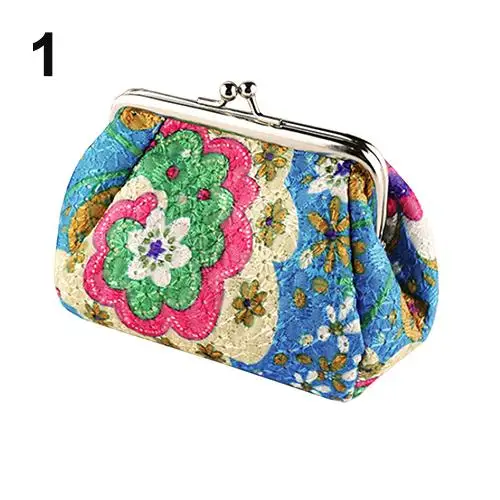 New Women Fashion Cute Flowers Embroidered Case Wallet Card Keys Pouch Coin Purse | Багаж и сумки