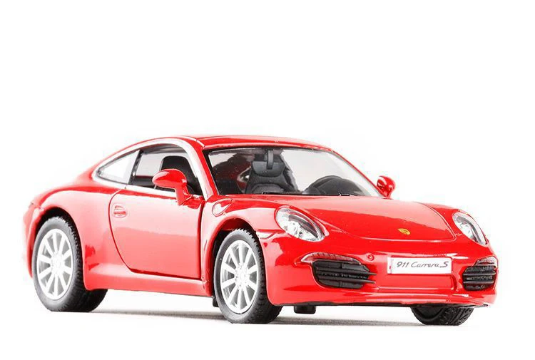 Высокая имитация 1:36 RMZ City Porsch 911 spyder литые под давлением модели автомобилей игрушки оттягивающая игрушка спортивный автомобиль для детей игрушка подарок - Цвет: Red