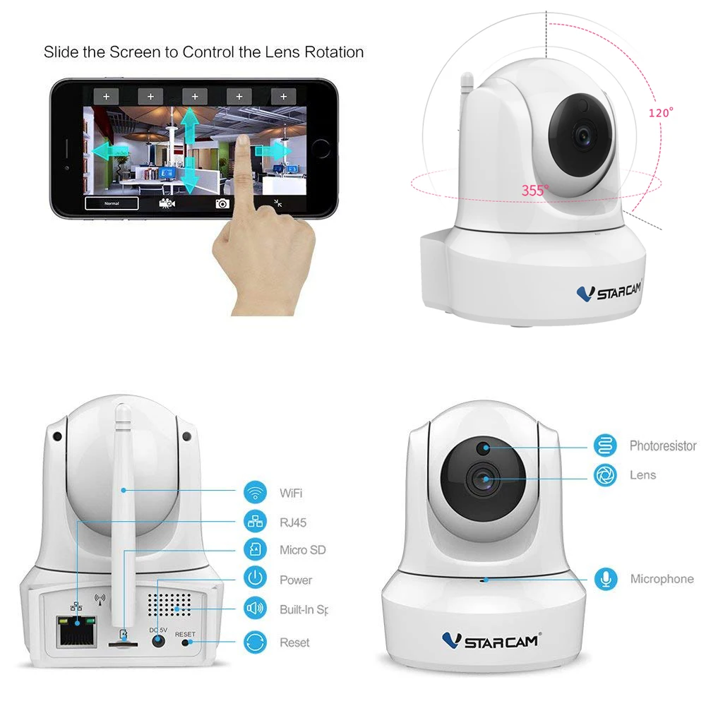 VStarcam 1080P видеоняня HD Беспроводная ip камера CCTV WiFi домашняя видеонаблюдения iOS/Android