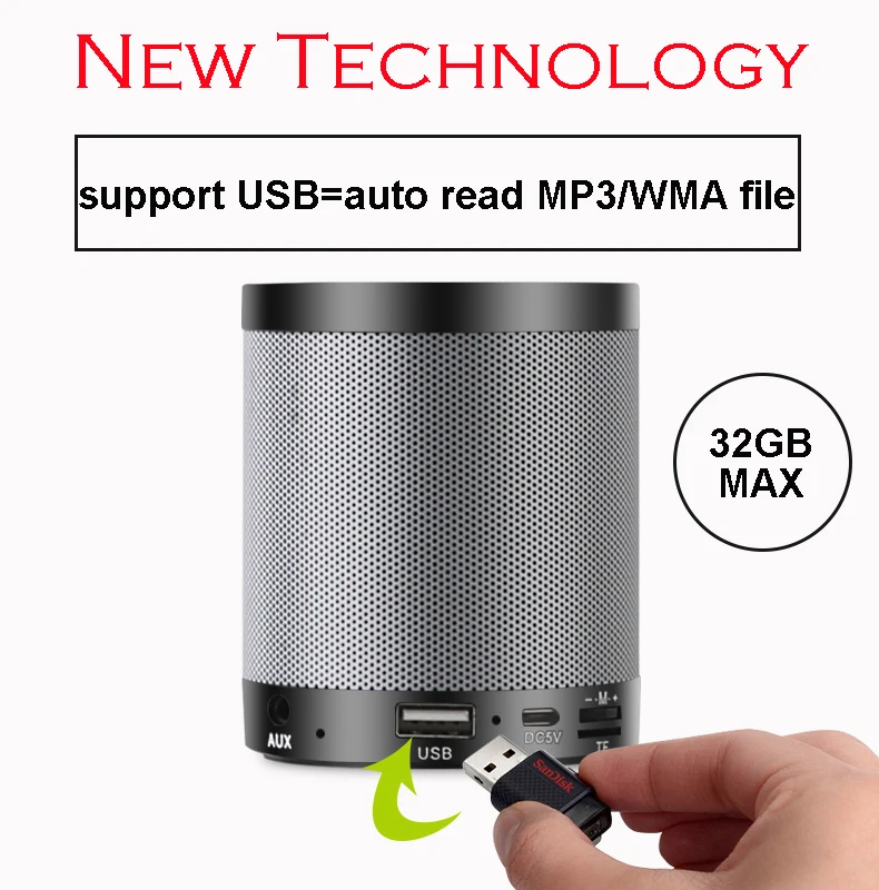 Оригинальный S5 3 Вт 45 мм Мини Altavoz Bluetooth динамик портативный мощный Enceinte s AUX USB TF