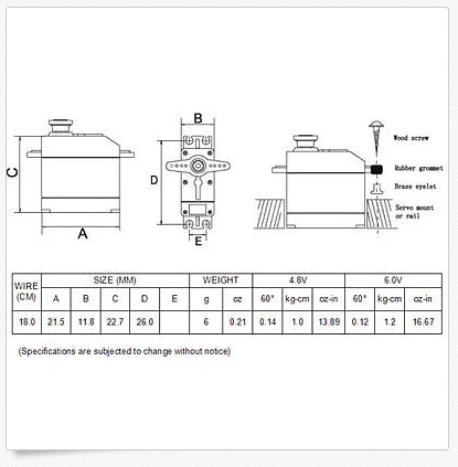 CYS S0006 Analog 6g Micro Servo 2 шт./лот для радиоуправляемых моделей самолетов|micro servo|servo servoservo