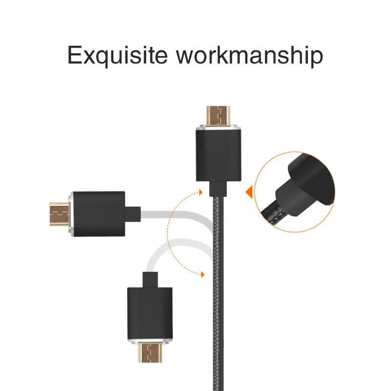 магнитный кабель Micro USB плетеный нейлоновый мобильный телефон кабели 1 м Быстрый