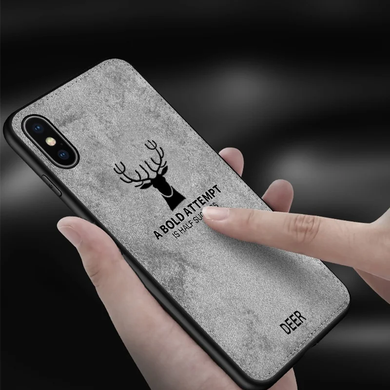 Противоударный тканевый чехол с оленем для Xiaomi Redmi 7 Note 6 Pro 5 Plus Mi 9 SE 8 Lite A1 A2 Max 3 Mix Poco