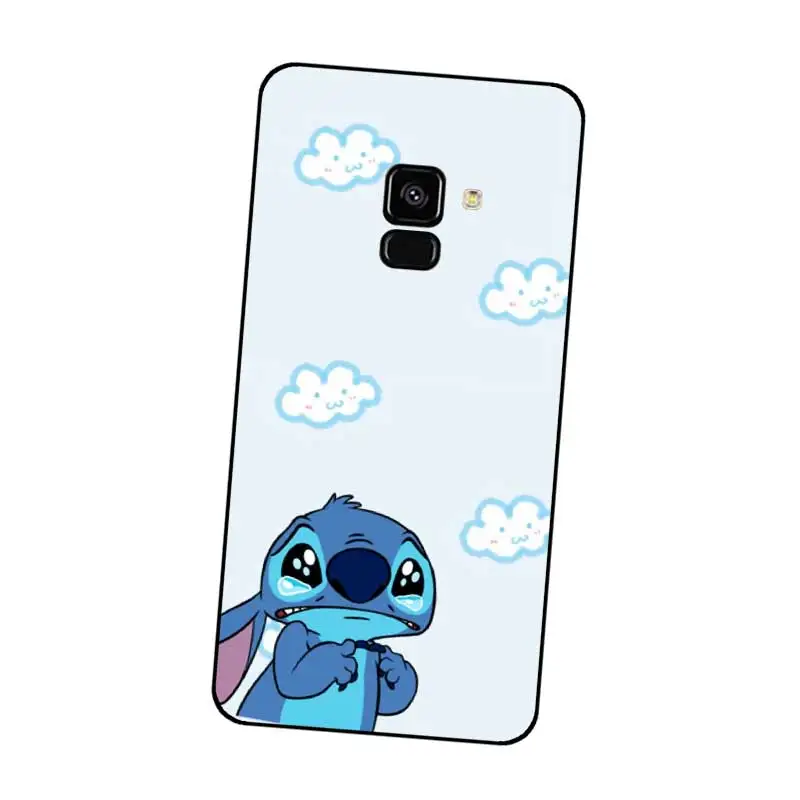 P210 Stitch Cartoon Black Silicone Case Cover For Samsung Galaxy J2 J3 J4 J5 J6 J7 J8 Pro Plus Prime 2018 2017 |