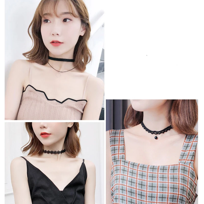 1 комплект новинка модное женское готическое черное многослойное кружевное