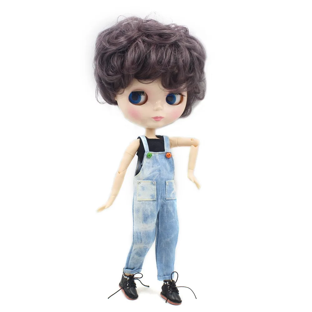 Кукла ICY DBS Blyth для мальчика игрушка bjd фиолетовые короткие волосы BL9219 1/6 30 см голая