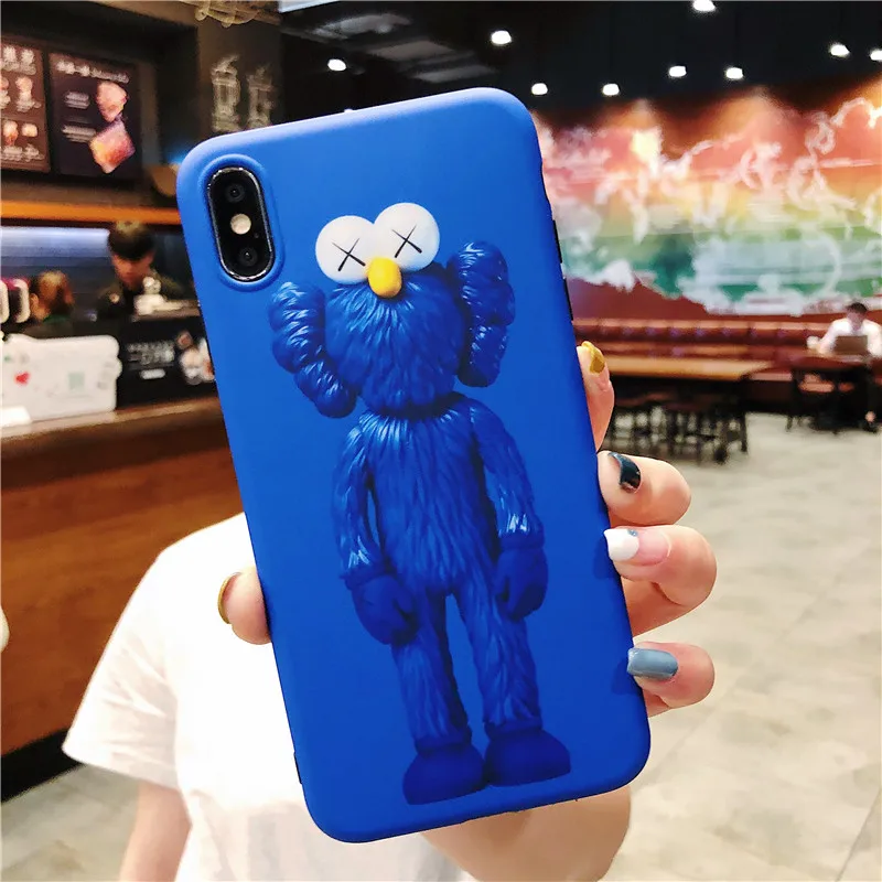 Для iphone 6 S 7 8 Plus X XS XR Max чехол Модный KAWS Toys Sesame Street Мягкий силикон imd для телефона |