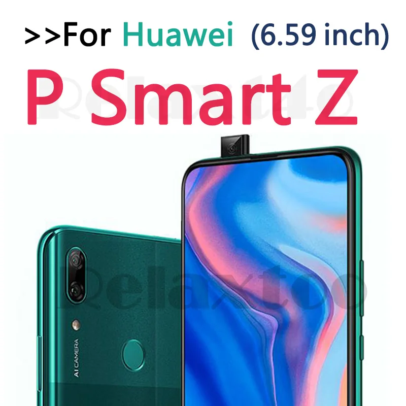 p smart z P smart 9D полностью проклеенное закаленное стекло для huawei p smart Защитное стекло для huawei huawey psmart z psmartz пленка 9h - Цвет: p smart z