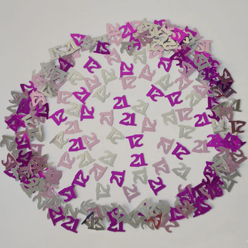 150 г розовый синий черный серебряный Возраст 21 лет фольга цифра цифровой блеск