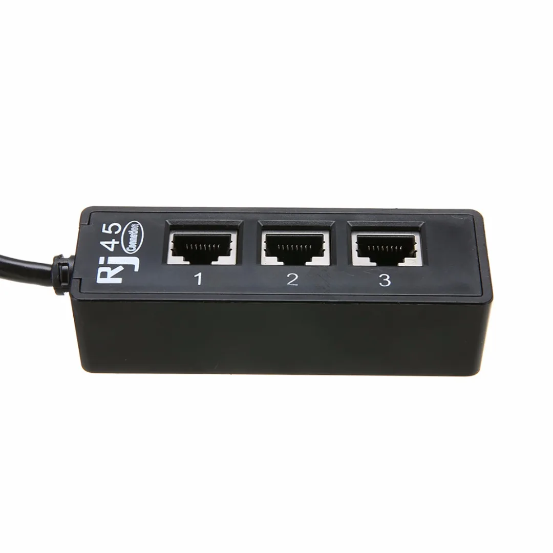 Mayitr от 1 до 3 гнезд Ethernet сетевой штекер к женскому кабелю черный LAN RJ45 разъем