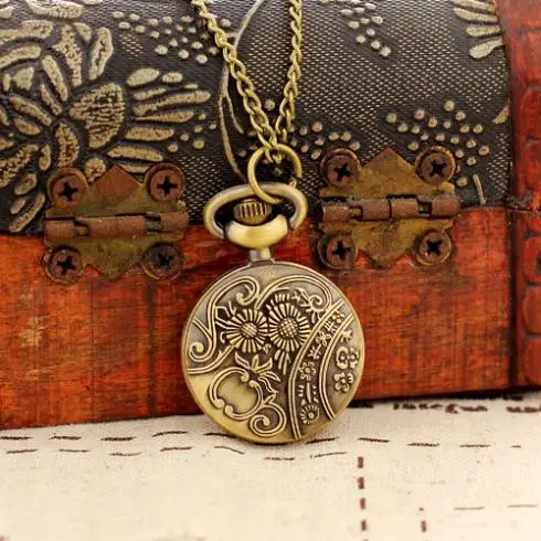 Min order US$10 Necklace Pendant Clock Pocket Watch Quartz Analog Small Women Mini Gifts High Quality Dropship | Наручные часы