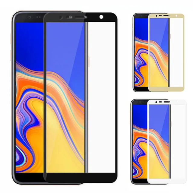 Закаленное стекло с полным покрытием для Samsung Galaxy J6 Plus 2 шт. защитная пленка экрана