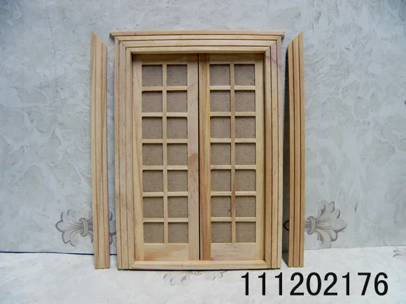 

A01-X089 children baby gift Toy 1:12 Dollhouse mini Furniture Miniature rement-wooden double door 1pcs
