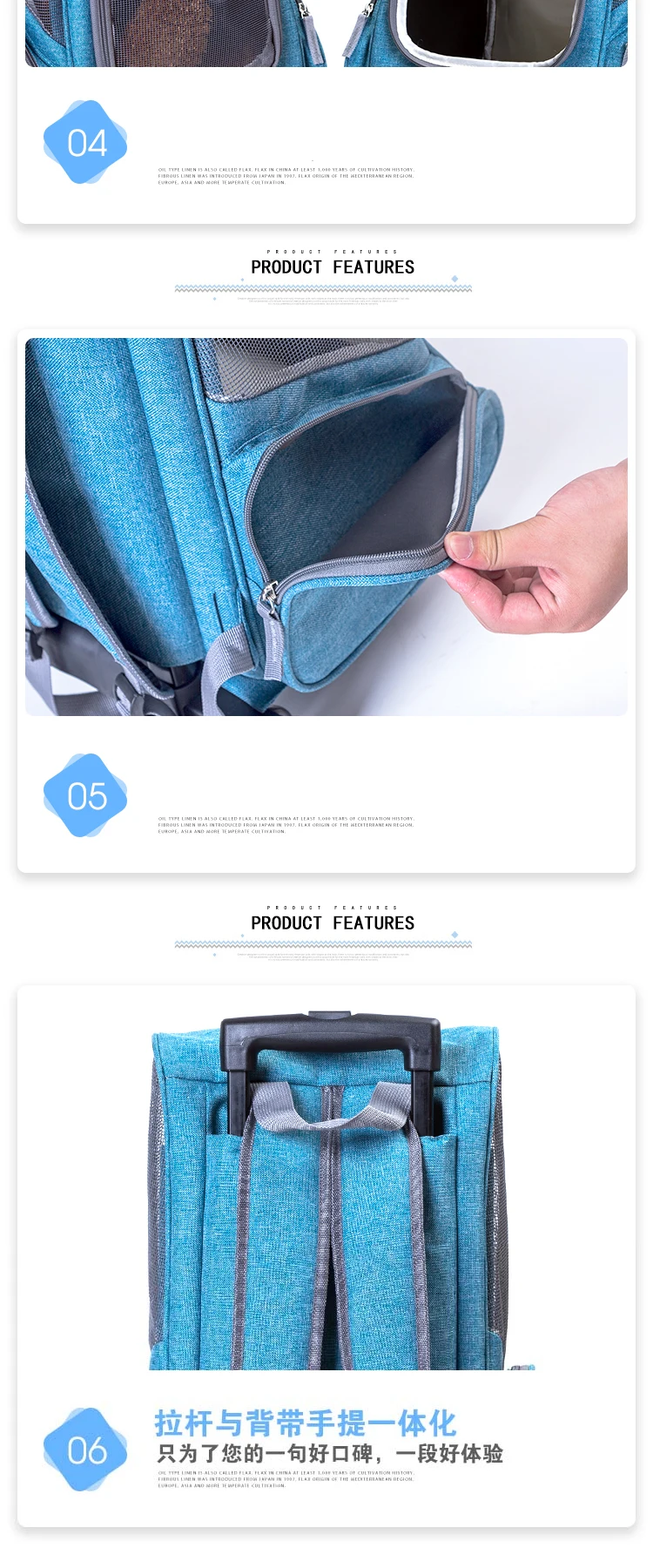 Новая складная сумка для багажа на колесиках для домашних животных, чемоданы для кошек и собак, рюкзак на колесиках для девочек 18 дюймов, ручная Сумочка для домашних животных, дорожные сумки на колесиках