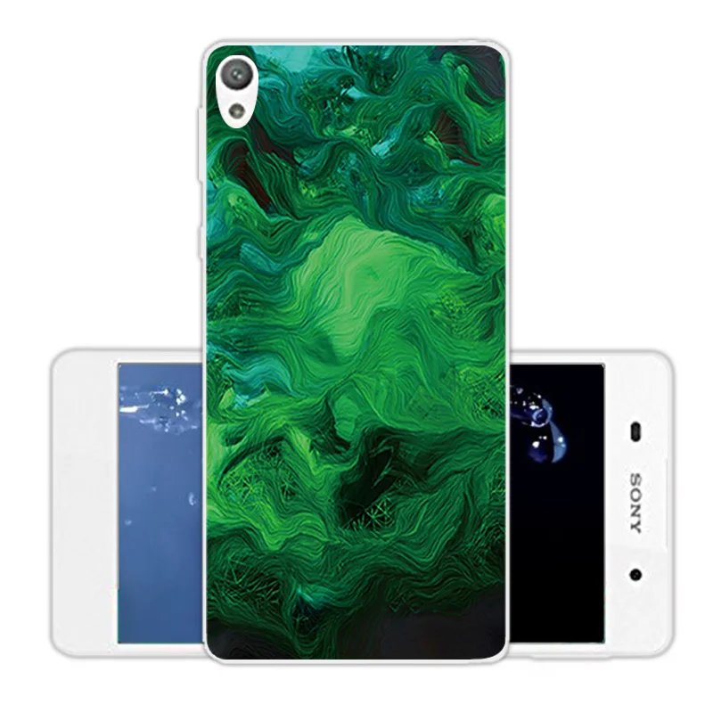 5 0 дюйма для Sony Xperia E5 чехол телефона Мягкий ТПУ силиконовый Зеленый задний Чехол