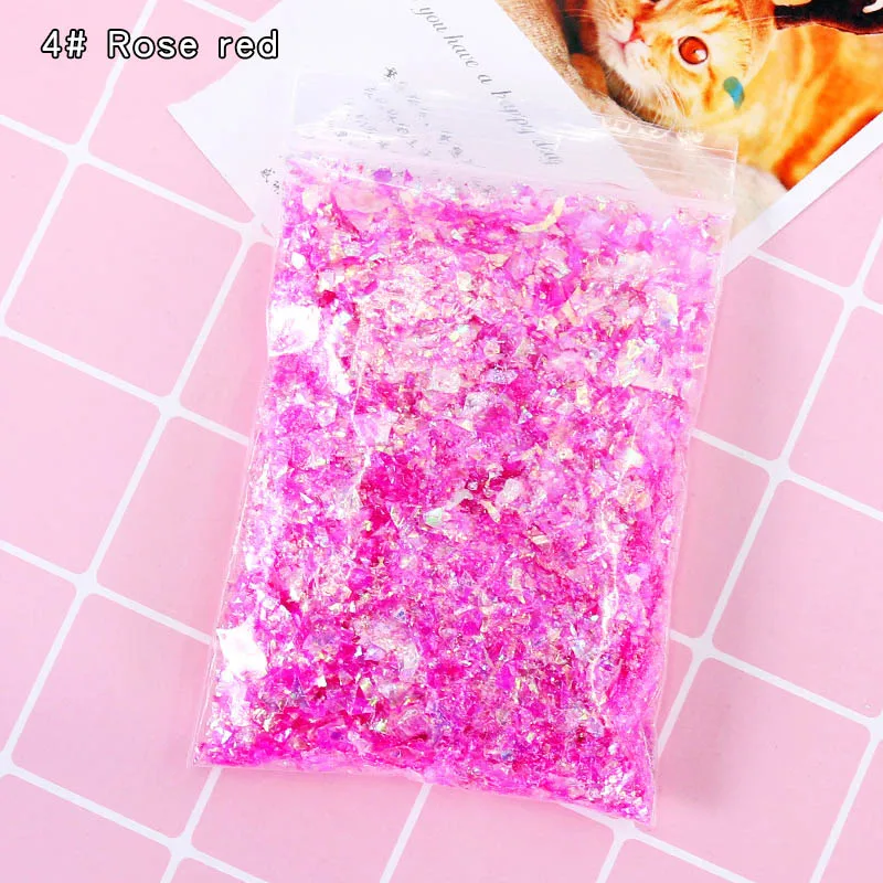 4 Rose red 20 г блестки наполнитель пушистые полимерные клейкие аксессуары амулеты Lizun Моделирование глины DIY Дизайн ногтей Lizun украшения блестки - Цвет: 4 Rose red