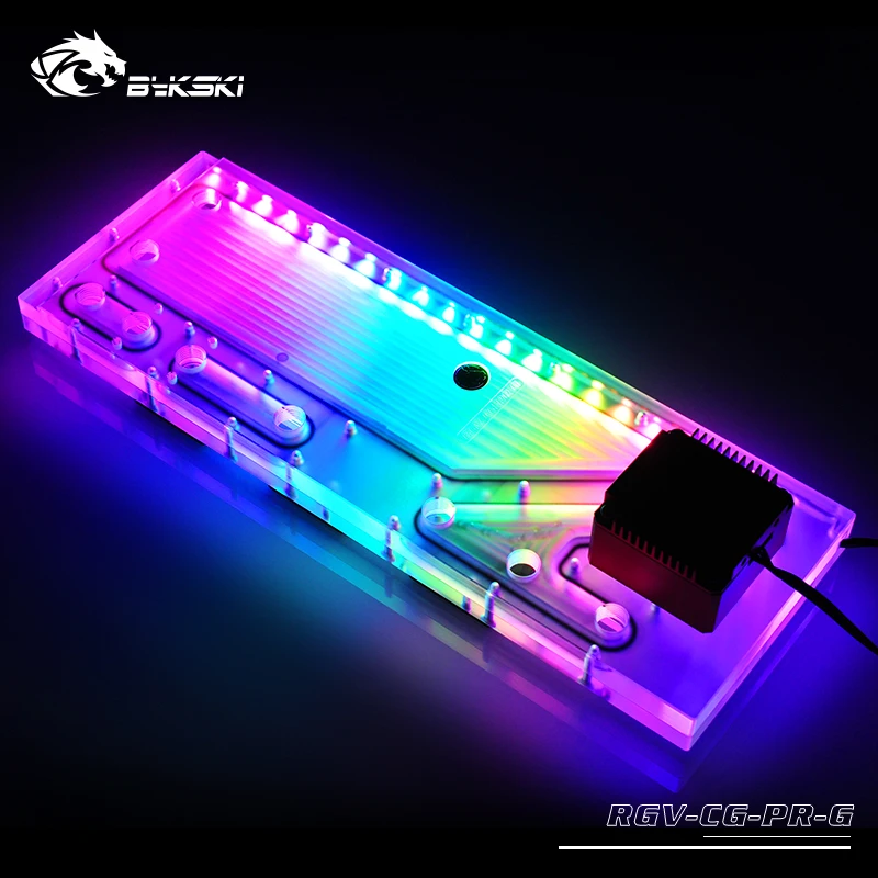 BYKSKI акриловый бак использовать для COUGAR Panzer-G компьютерный корпус/3PIN 5 V D-RGB/Combo DDC насос крутой водный канал решение