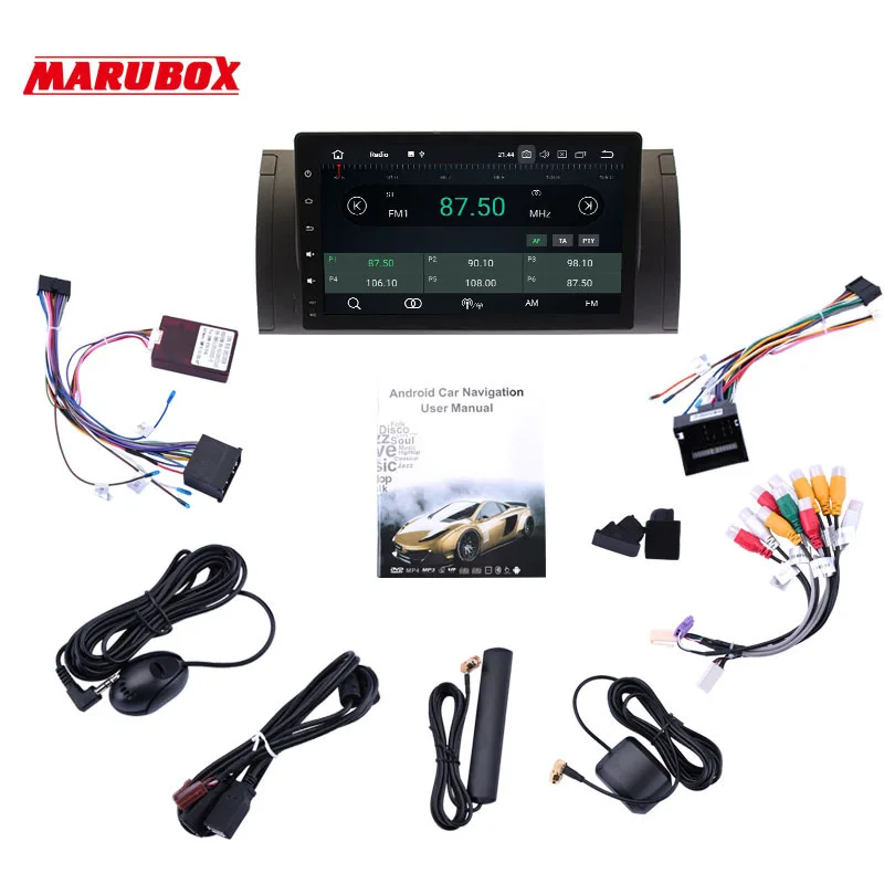 Marubox 1Din головное устройство для BMW E39 Android 9 0 Octa Core 4 Гб Оперативная память E53 E38 X5