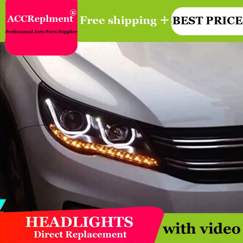 Авто PRO 2010-2012 для vw tiguan фары ангельские глазки Стайлинг светодиодный ля