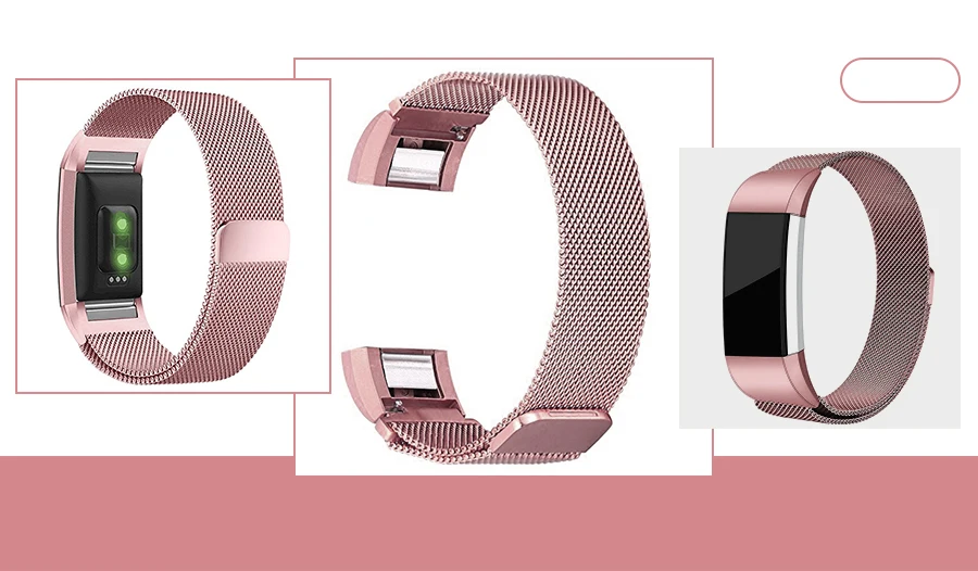 Запасной ремешок SCOMAS для браслета FitBit Charge 2 Миланская Петля из нержавеющей стали с магнитным замком браслет на запястье
