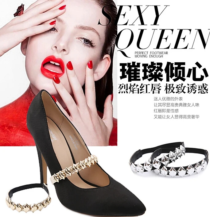 Новинка модная эластичная обувь с подвесками в виде губ блестящая поясом