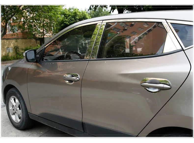 FUNDUOO для Hyundai IX35 Tucson 2009 2014 ABS Хромированная дверная ручка Чаша крышка Накладка