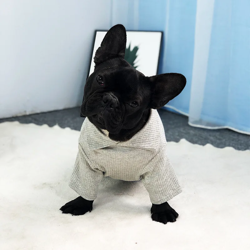 

2019 Cotton French Bulldog Summer Breathable Tshirt Pet Dog Clothes for Small Dogs Pets Clothing Chihuahua Pug Costume Yorkshire