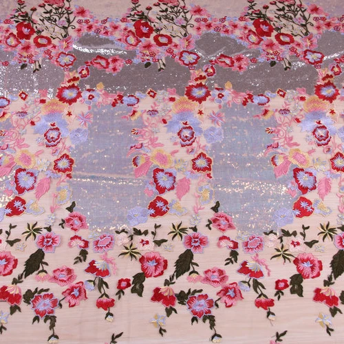 LASUI, горячая Распродажа, 1 ярд, X0536, высокая мода, платье, модное, тяжелое, разноцветное, с блестками, высокое качество, вышивка, сетка, кружево, ткань