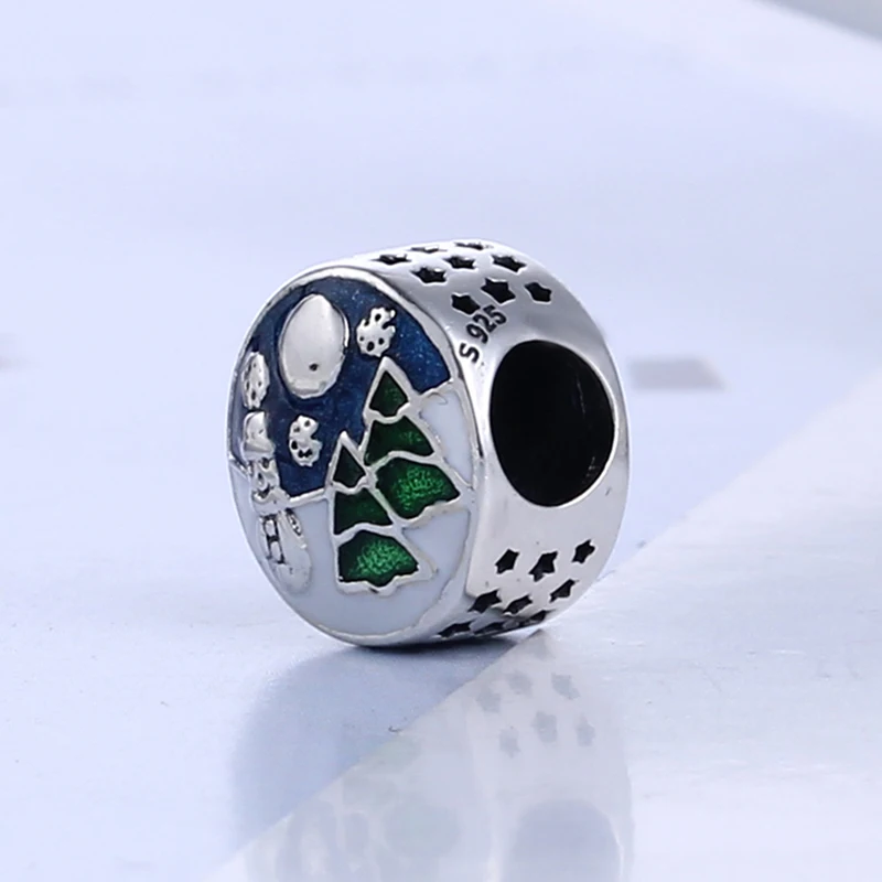 Новый высокое качество 925 серебро снежные Wonderland Бусины Fit оригинальный DIY Pandora