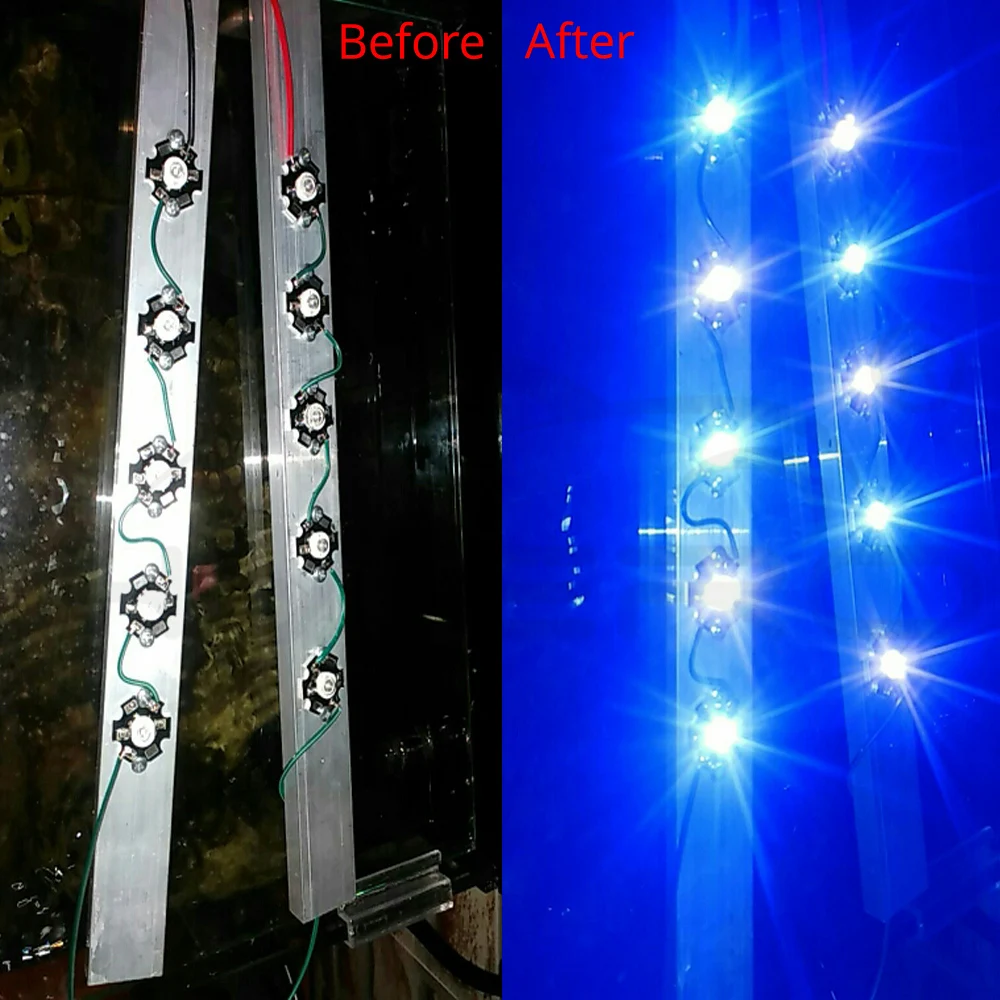 50/100pcs High Power RGB LED COB Chip Red Green Blue With Star PCB DIY Bulb Diodes Lamp 3W Round SMD watts Light Beads | Лампы и