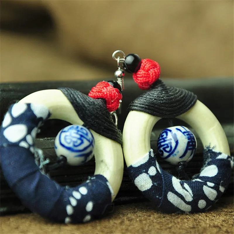 Висячие серьги аксессуары для женщин новые серьги-капли буй и белый деревянный