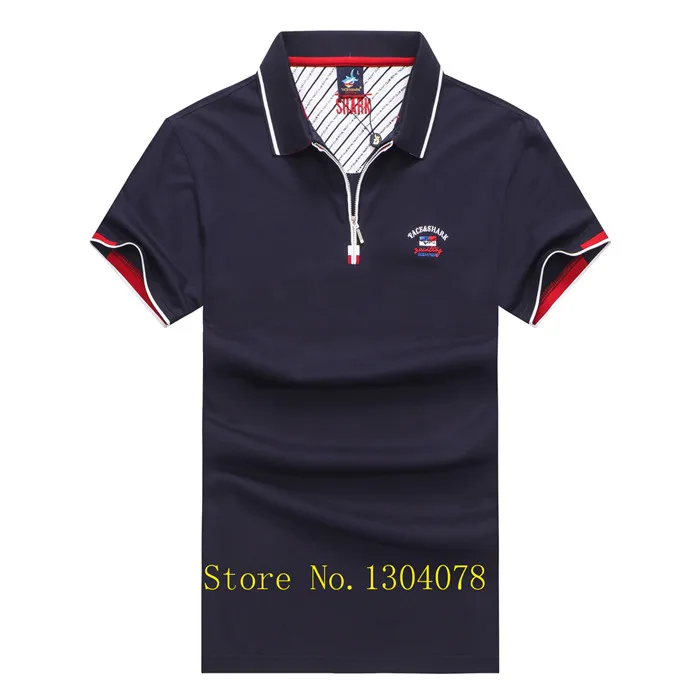 5982-BLUE Tace& Shark, рубашки поло, hombre, лето, Мужская рубашка поло с 3D надписью, вышивка, одноцветная, короткий рукав, camisa, Повседневная рубашка, 3XL - Цвет: 5982-BLUE